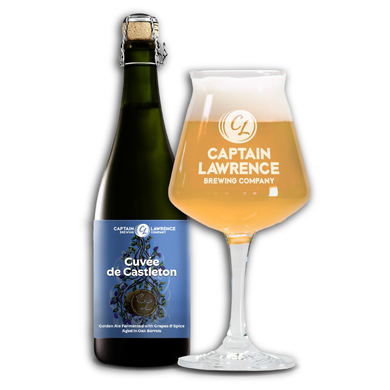 cuvee de castleton bottle and teku