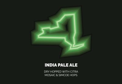 New York I.P.A. - Dry hopped with Citra, Mosaic, and Simcoe hops
