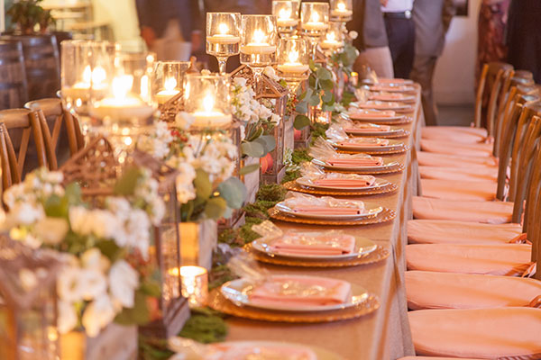 table setting for a wedding rehearsal