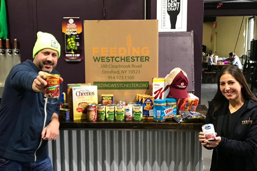 Scott and Feeding Westchester with donated pantry staples